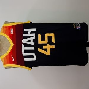 Utah Jazz Mitchell 45 Jersey NBA Basketball Mens Large L 50 Black